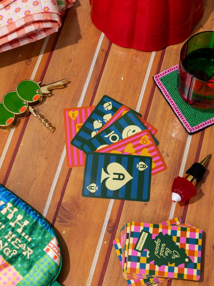 Waterproof Playing Cards, Colorful Plaid for wholesale by Ban.do