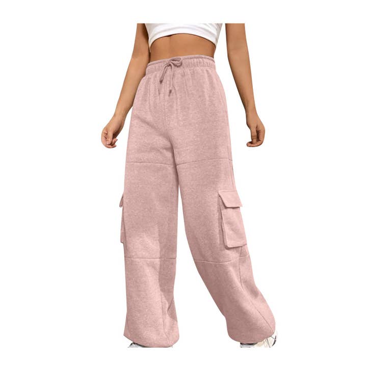 Sweetkama - Wholesale Athletic Sweatpants/Joggers - Women's - Ladies Elastic Waist Wide Leg Sweatpants 10563