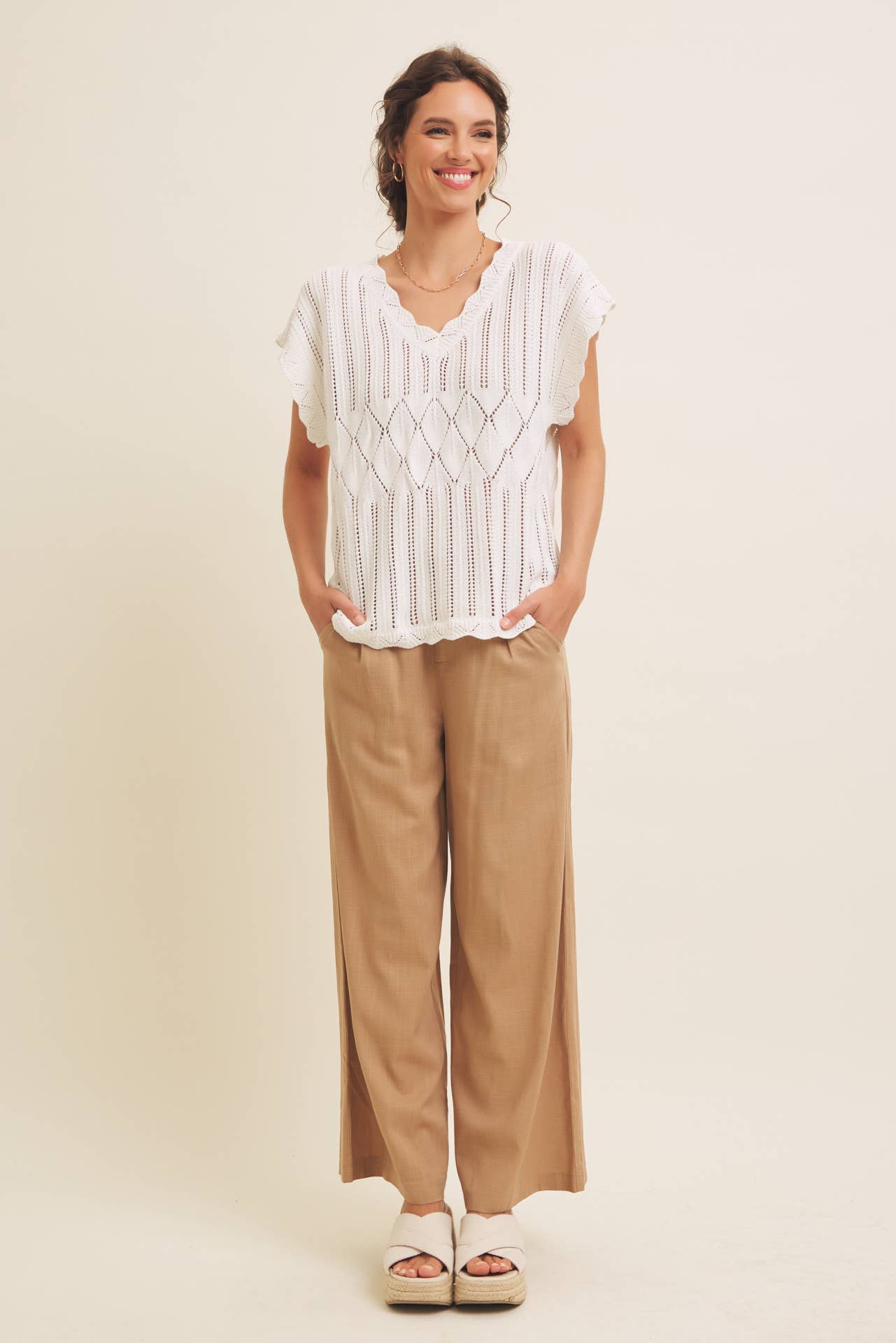 in february - Wholesale Pants - Women's - MINIMALIST MUSE DRAPEY WIDE-LEG LINEN TROUSERS12
