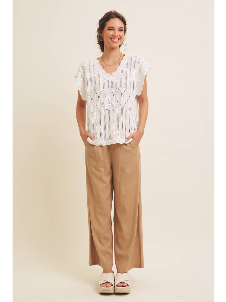 in february - Wholesale Pants - Women's - MINIMALIST MUSE DRAPEY WIDE-LEG LINEN TROUSERS12