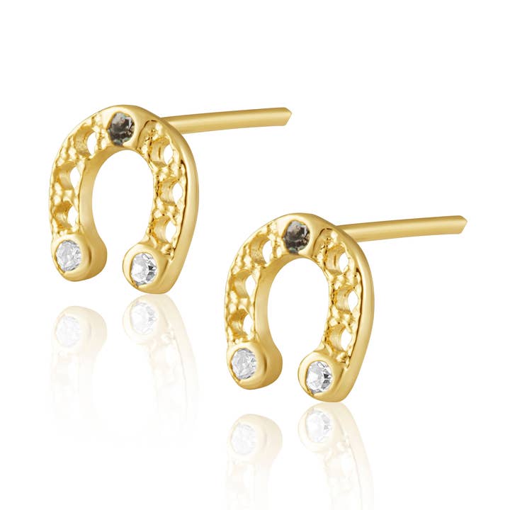 Sahira Jewelry Design - Wholesale Stud/Post Earrings - Horse Shoe Studs0