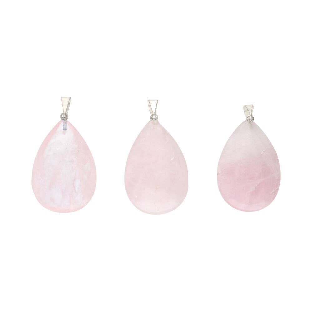 Vives de la Cortada S.L - Wholesale Individual Charm/Pendant - Rose quartz droplet pendant1