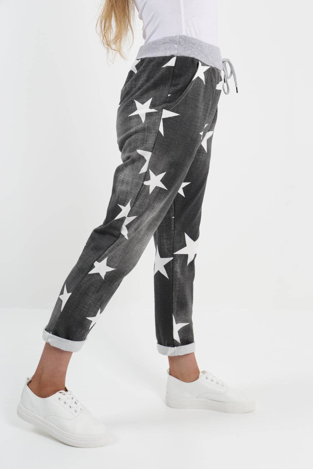 Miss Bold – wholesale Byxor - Dam – Italienska stjärntryckta fickor Bomullsbyxa för damer8