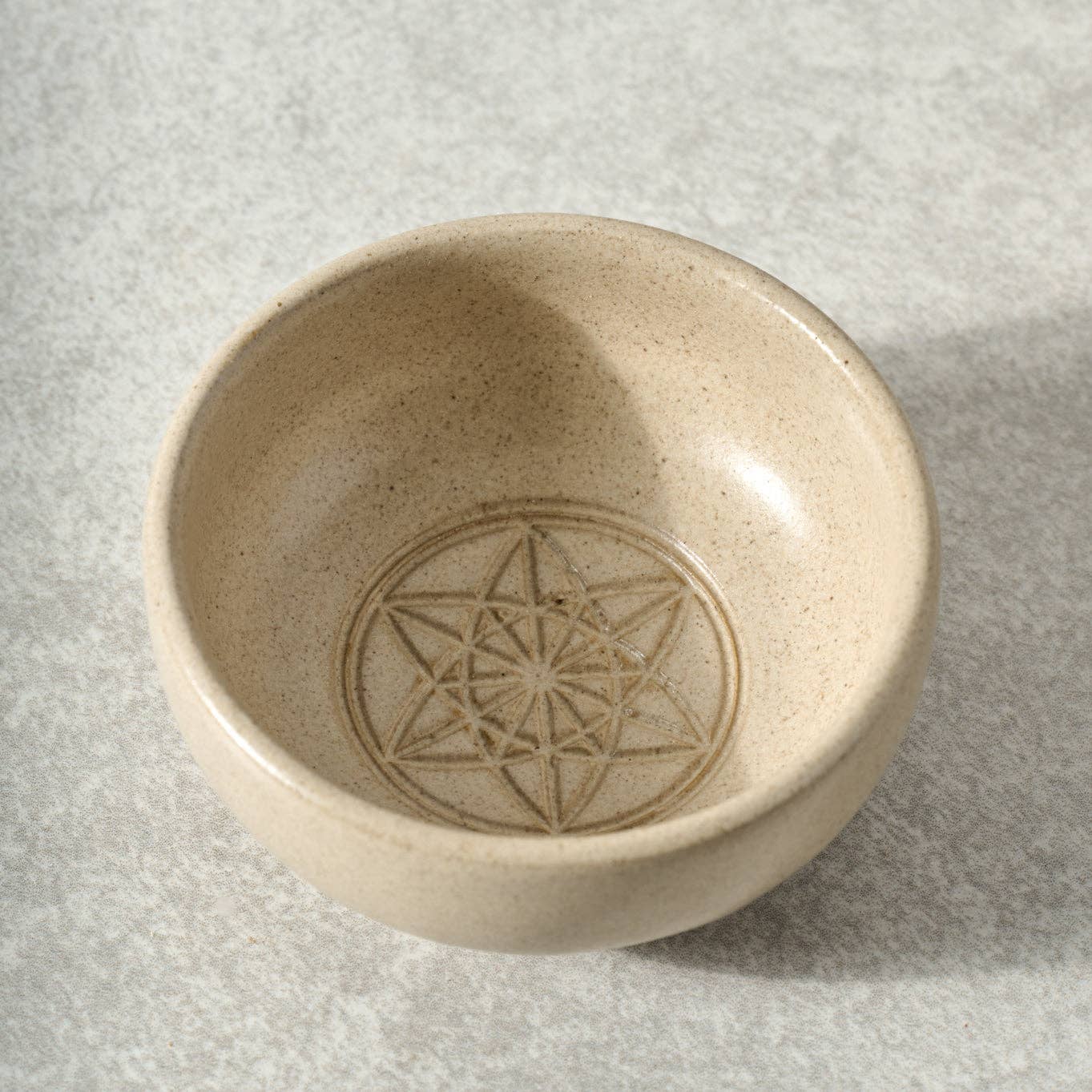 Ten Thousand Villages - Wholesale Condiment/Dip Bowl - Sacred Geometry Dipping Bowl - Equilibrium of Life