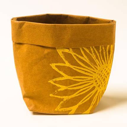 Vaskbar papirpose - solsikke for engroshandel hos Letterpress PLAY