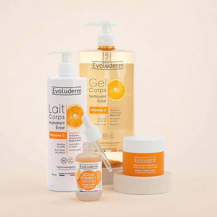 Ansigts- og kropsrutine med C-vitamin for engroshandel hos Evoluderm