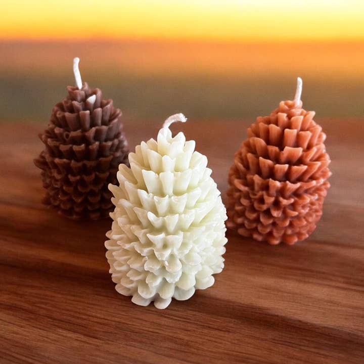 Pinecone Fall Candle for wholesale by Linoy Boutique