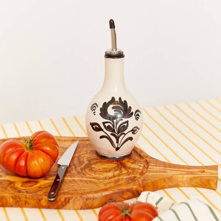 Eturel Madrid – wholesale Oil/vinegar dispenser – Black Granaíno ceramic oil dispenser