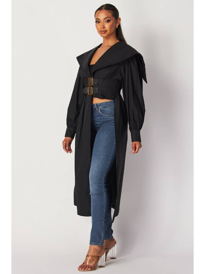 Black Structured coat for wholesale on Faire
