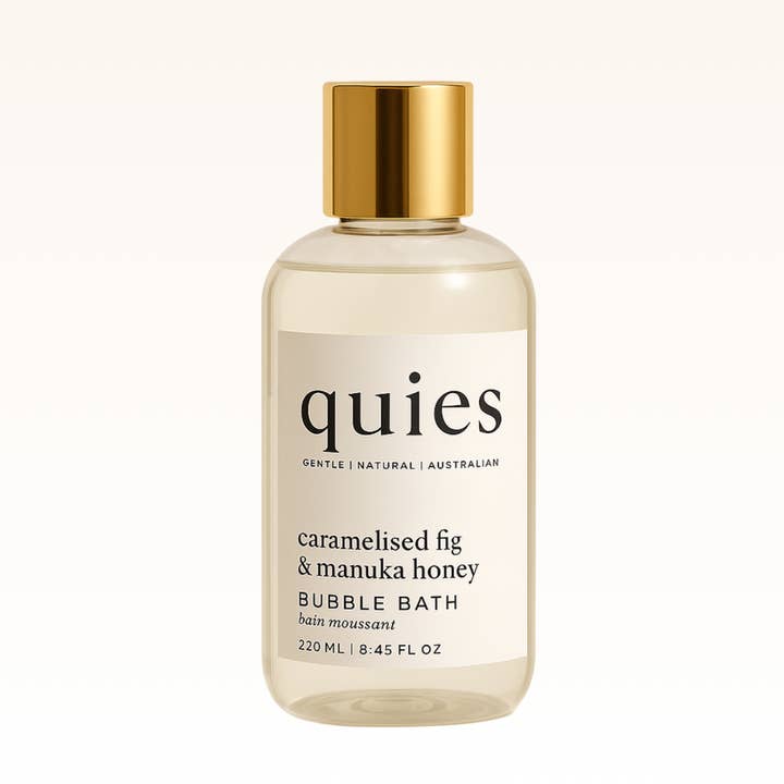 quies Bubble Bath - caramelised fig & manuka honey for wholesale by quies selfcare