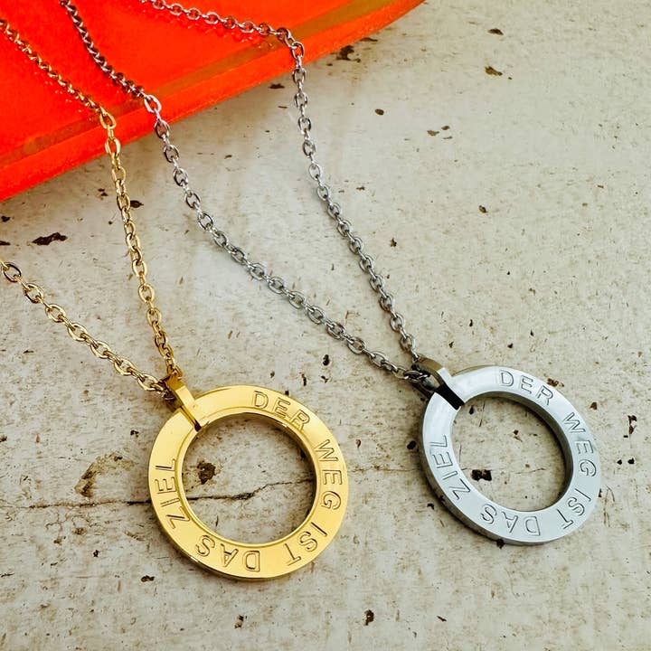 Mantra chain - THE JOURNEY IS THE DESTINATION for wholesale by Mein Mantra