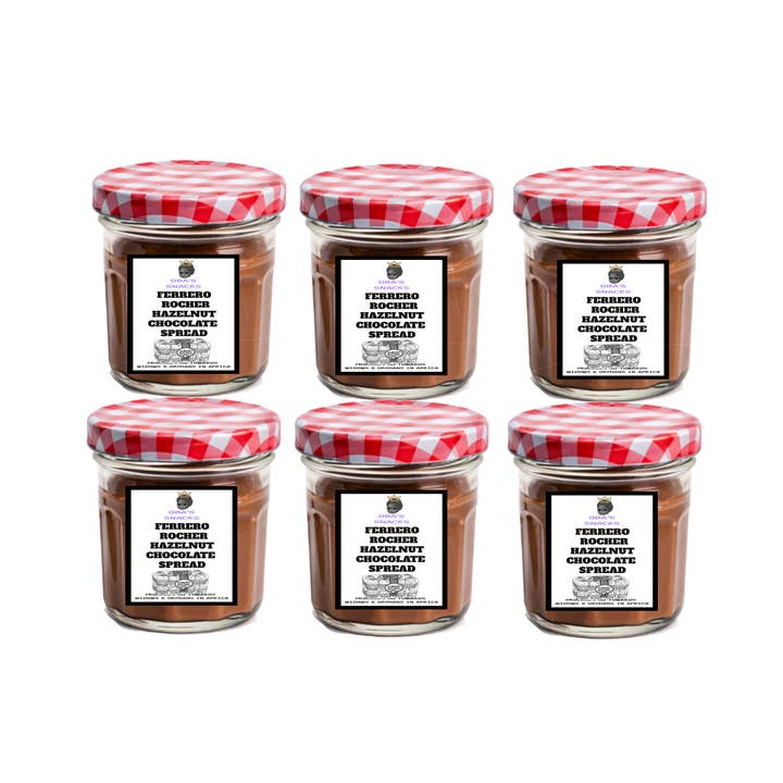 Ferrero Rocher Inspired Mini Hazelnut Spread Sampler for wholesale by Oba's Snacks