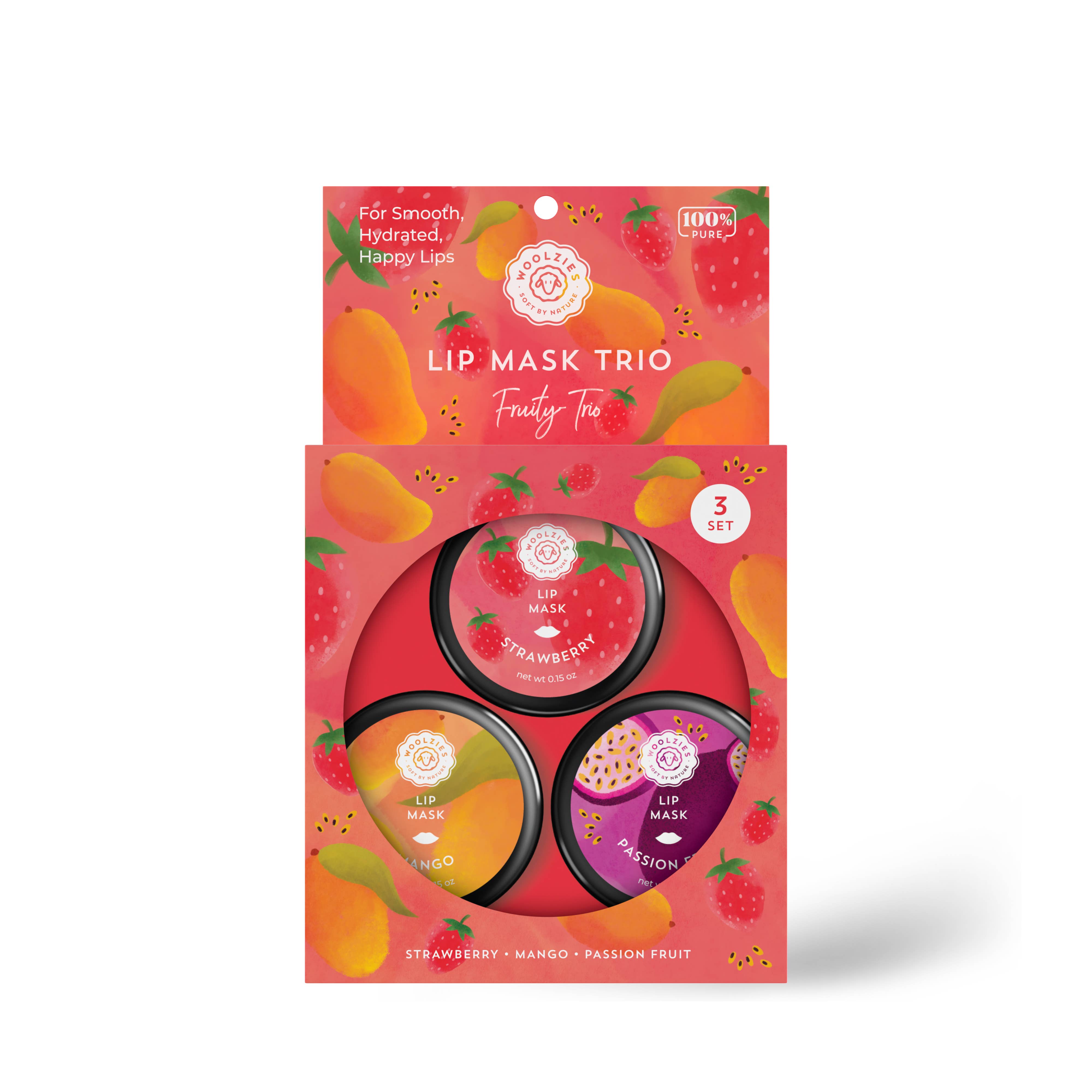 Woolzies - Wholesale Lip Treatment/Mask - Fruity Trio Lip Mask2