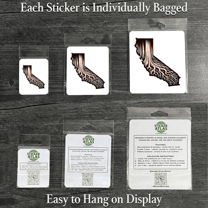 Sticker Atlas - Wholesale Sticker - California State Roots Sticker7