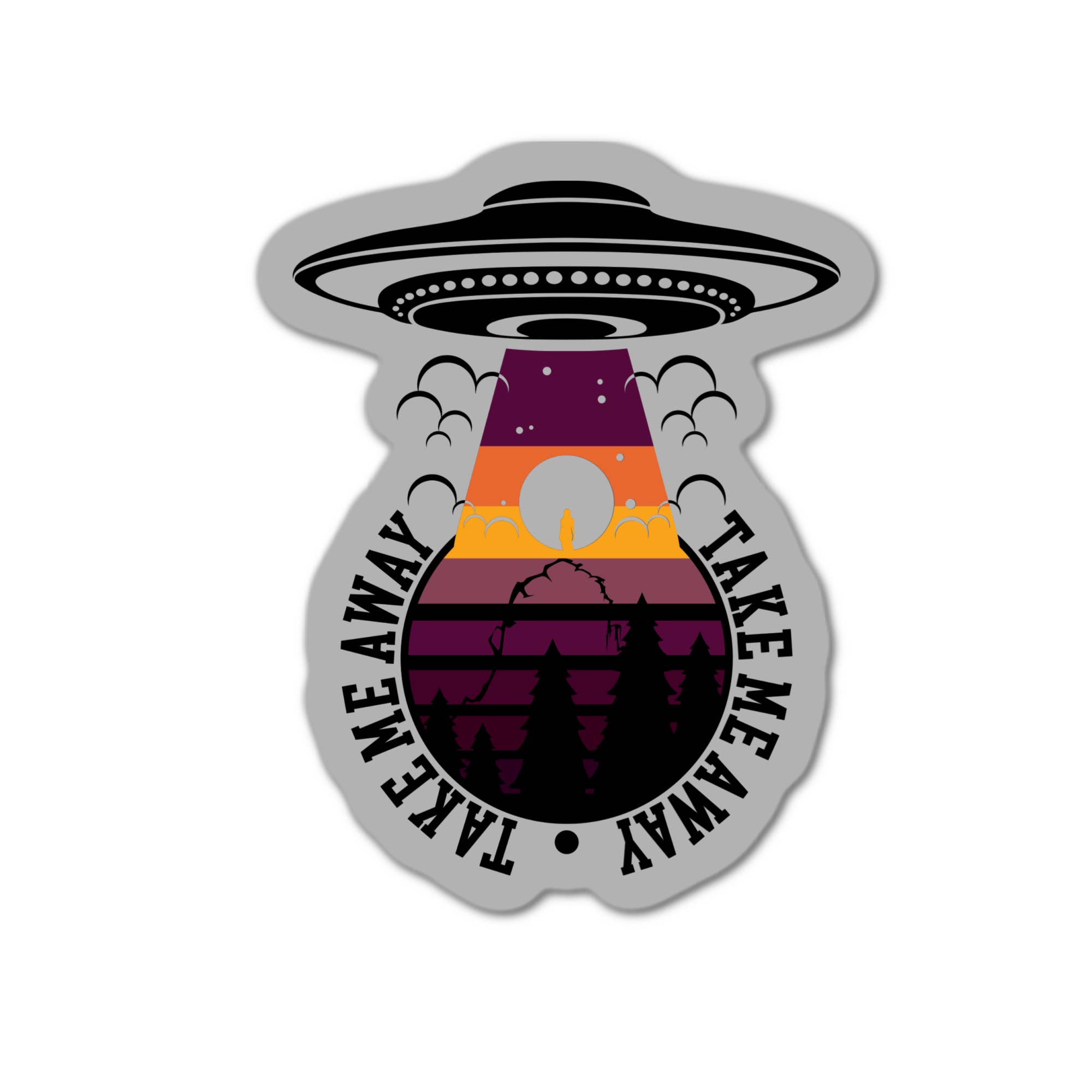 Stick-It Expressions - Wholesale Phone & laptop stickers - Take Me Away Take Me Away (Gray)