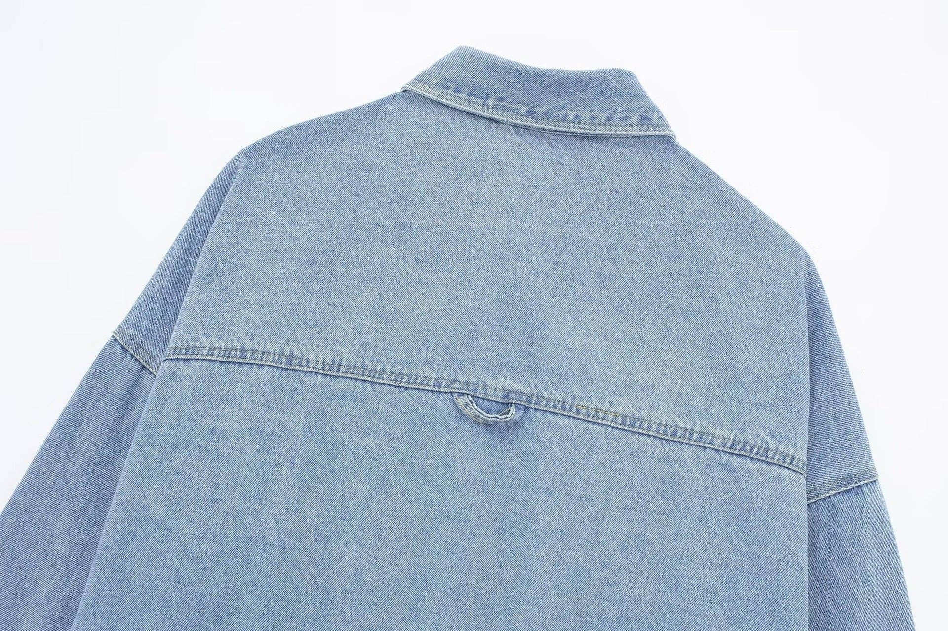 As Shown European Summer Denim Shirt Jacket  Chic  Cool for wholesale on Faire7