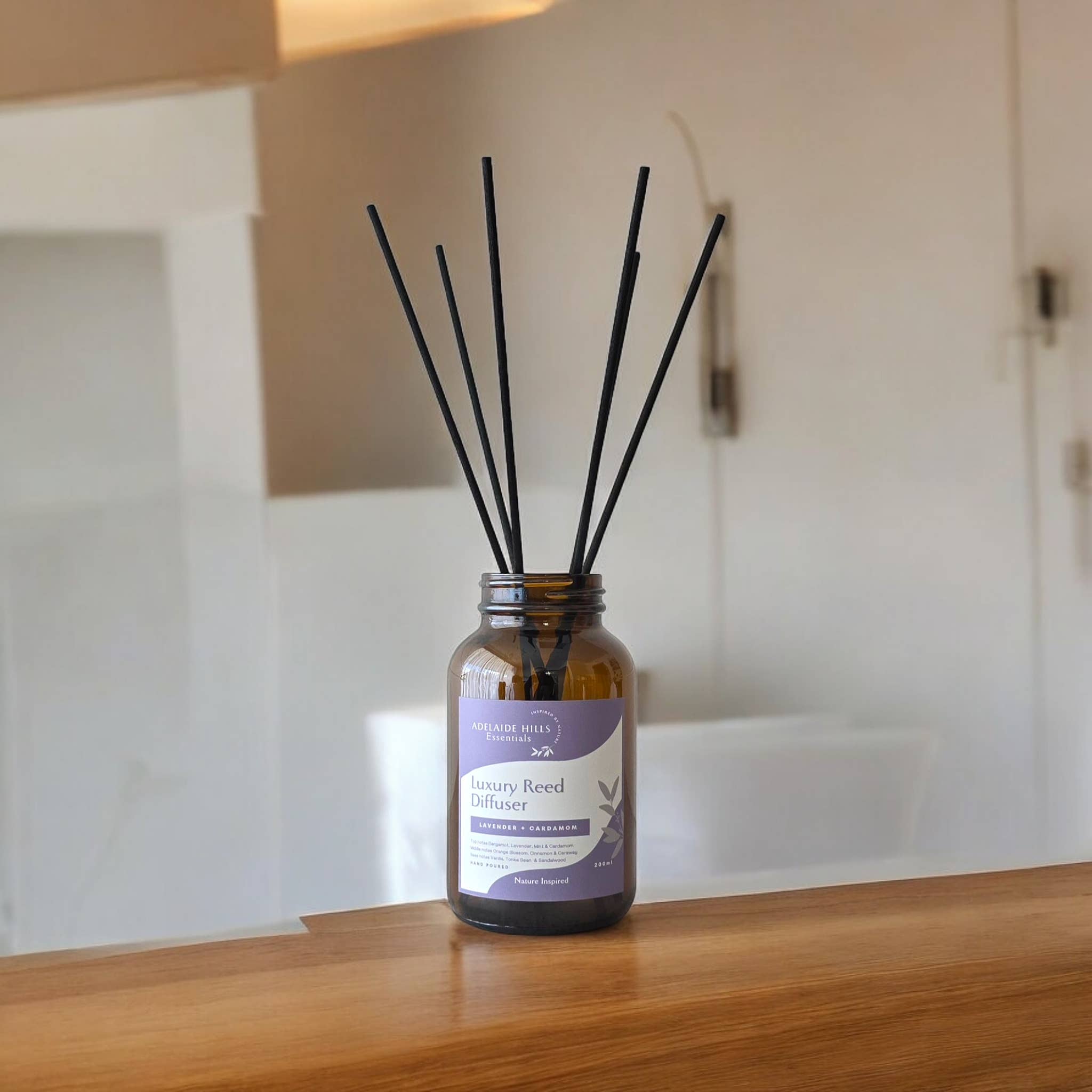 Adelaide Hills Essentials - Wholesale Reed diffuser - Luxury Reed Diffuser - Lavender & Cardamom2