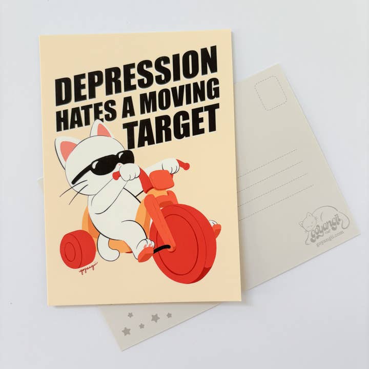 Impression Mini Chat Dépression / Carte Postale pour la vente par goyangii