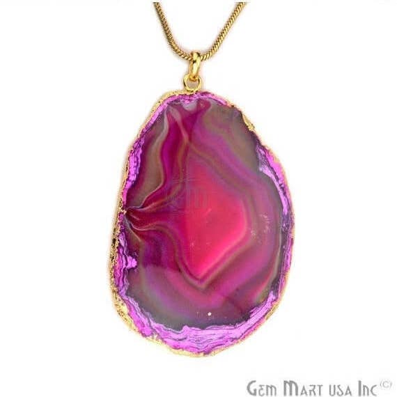 Único clavo único Druzy, 83 x 55 mm, chapado en oro, 1 para venta al por mayor de GemMartUSA