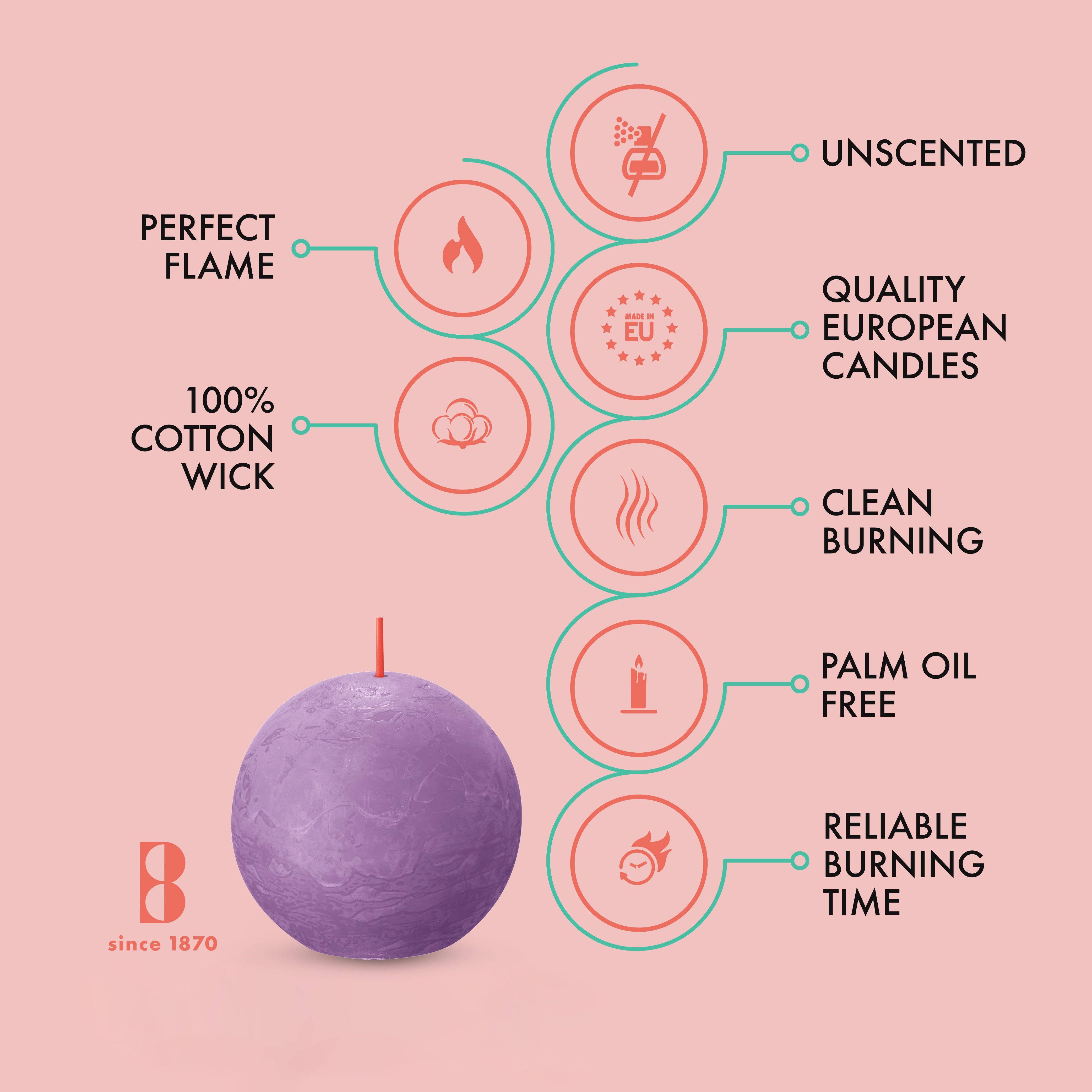 BOLSIUS – Velas de decoração por atacado – 6 Velas rústicas 3" - Inperfuted - Natural - Eco-Friendly - Cera Plant-Based - **Vendido Individualmente147