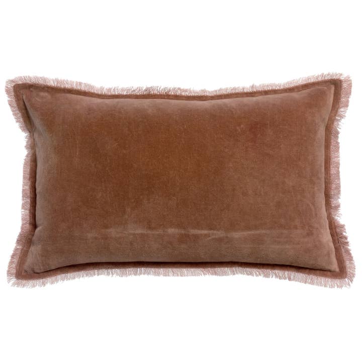 Fara Rosewood Uni Cushion 30 X 50 for wholesale by Maison Vivaraise & La Cerise sur le Gâteau