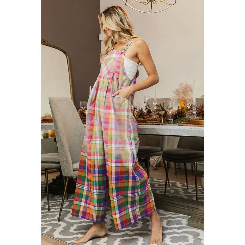 STAINED GLASS DIP DYE EFFECT BLEACHED VINTAGE OVERALLS for wholesale on Faire9