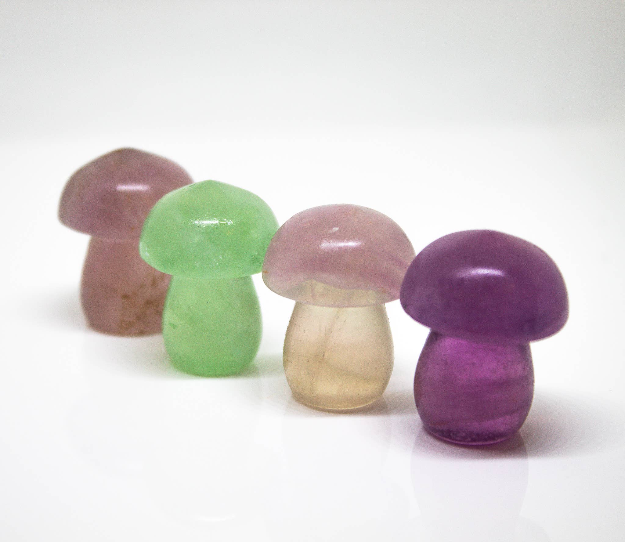 Quasar Gems USA – Pedra/cristal espiritual por atacado – Cogumelos de Fluorite Multicoloridos 1 Polegada2