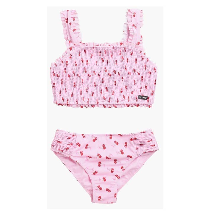 Tween Ruffle Smocked Two-Piece Swimsuit for wholesale by Ava & Yelly