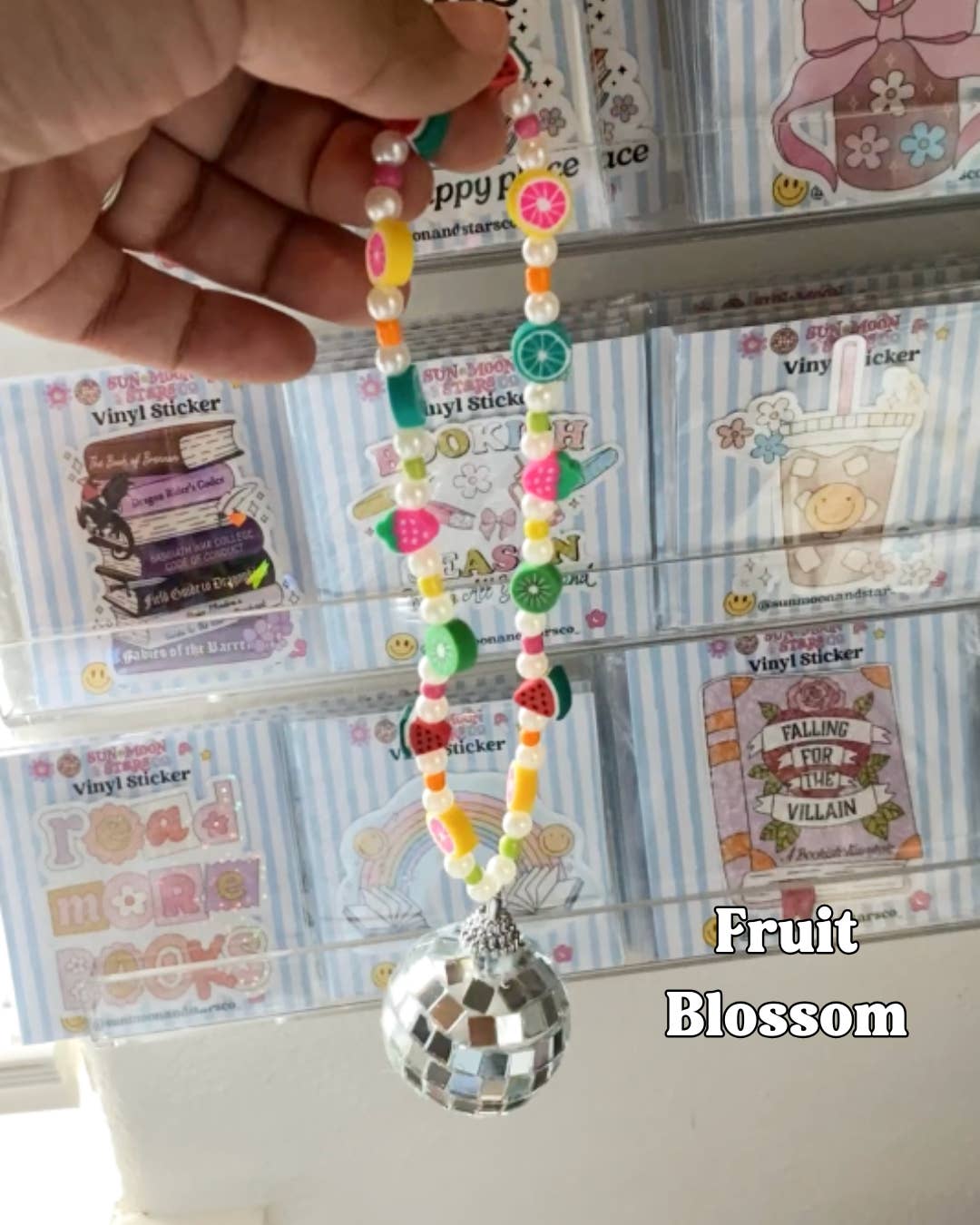 Sun Moon & Stars Co. - Wholesale Car Decorative Charm - Women's - Fruit Blossom Disco Ball Car Charm