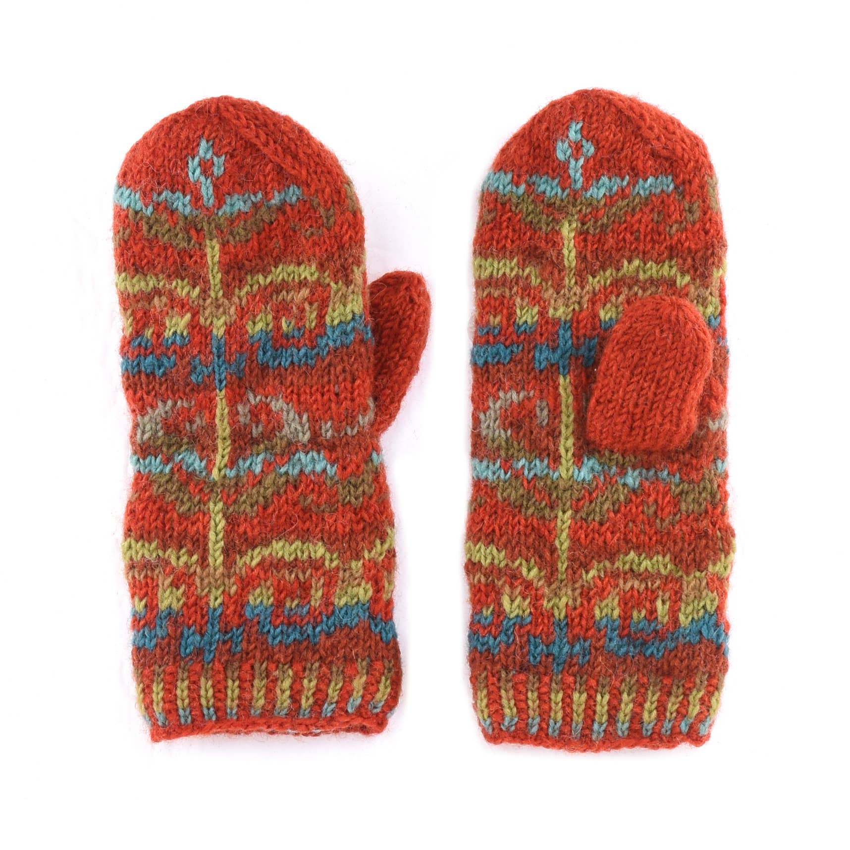 Lost Horizons Knitwear – Ships from USA - Wholesale Mittens - Women's - Natalia Wool Mittens with Fair Isle Knit Pattern6