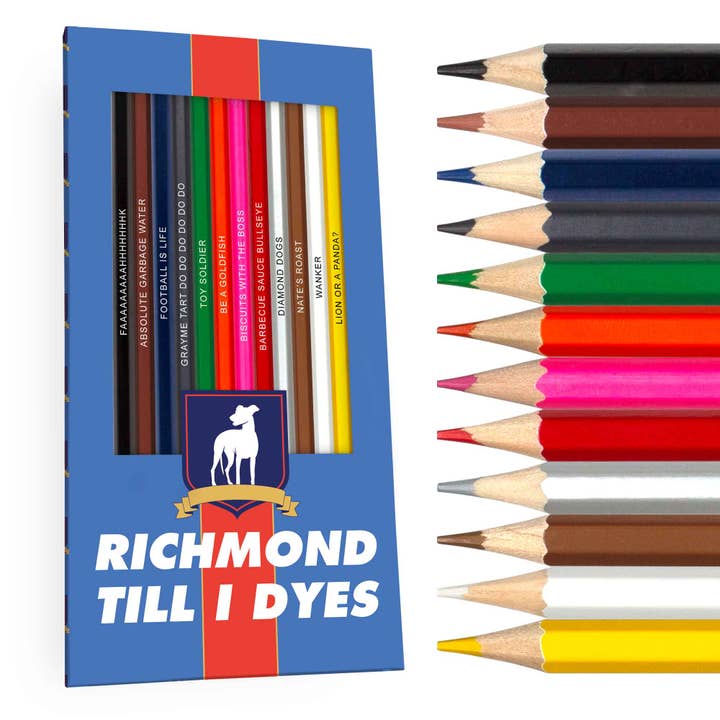 Richmond Till I Dyes Color Pencil Set for Fans of Ted Lasso for wholesale by Pop Colors