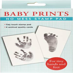 Brown Frame Farmhouse Baby Handprint Kit - Barnwood Brown