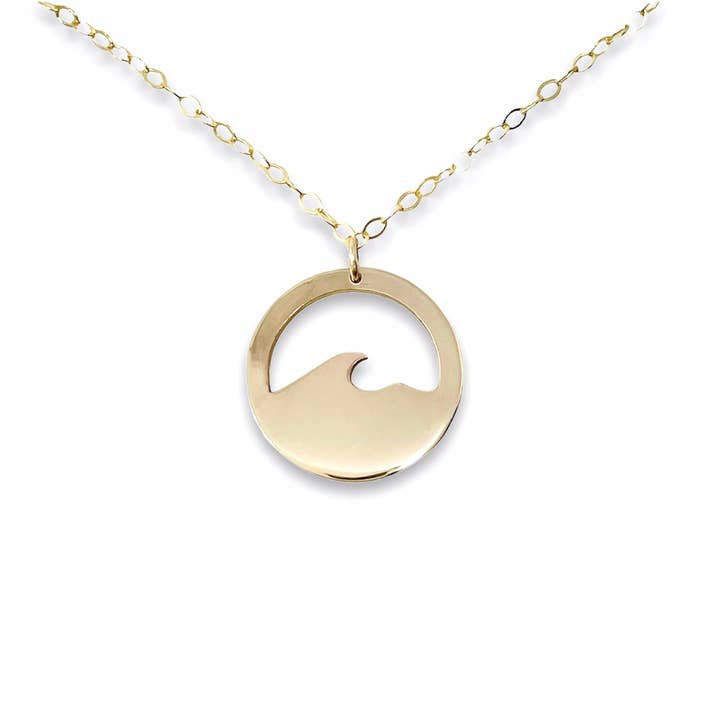 Wave Surf Charm Colar Prata de Lei Fill por atacado de Jennifer Shon Jewelry