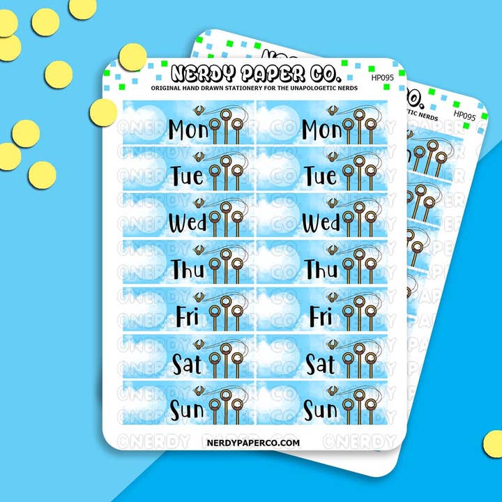 GAME DAY DATE COVERS - Håndtegnede klistermærker Deco | HP095 for engroshandel hos NERDY PAPER CO.