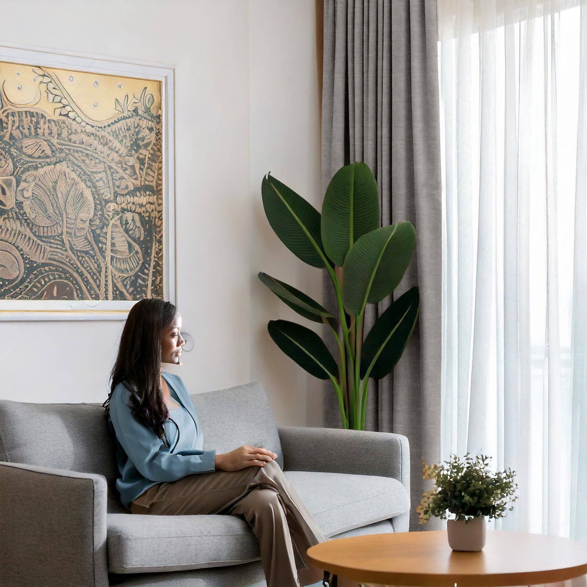 FLASHRUG LLC – wholesale Curtain – Linen Gray Curtain9