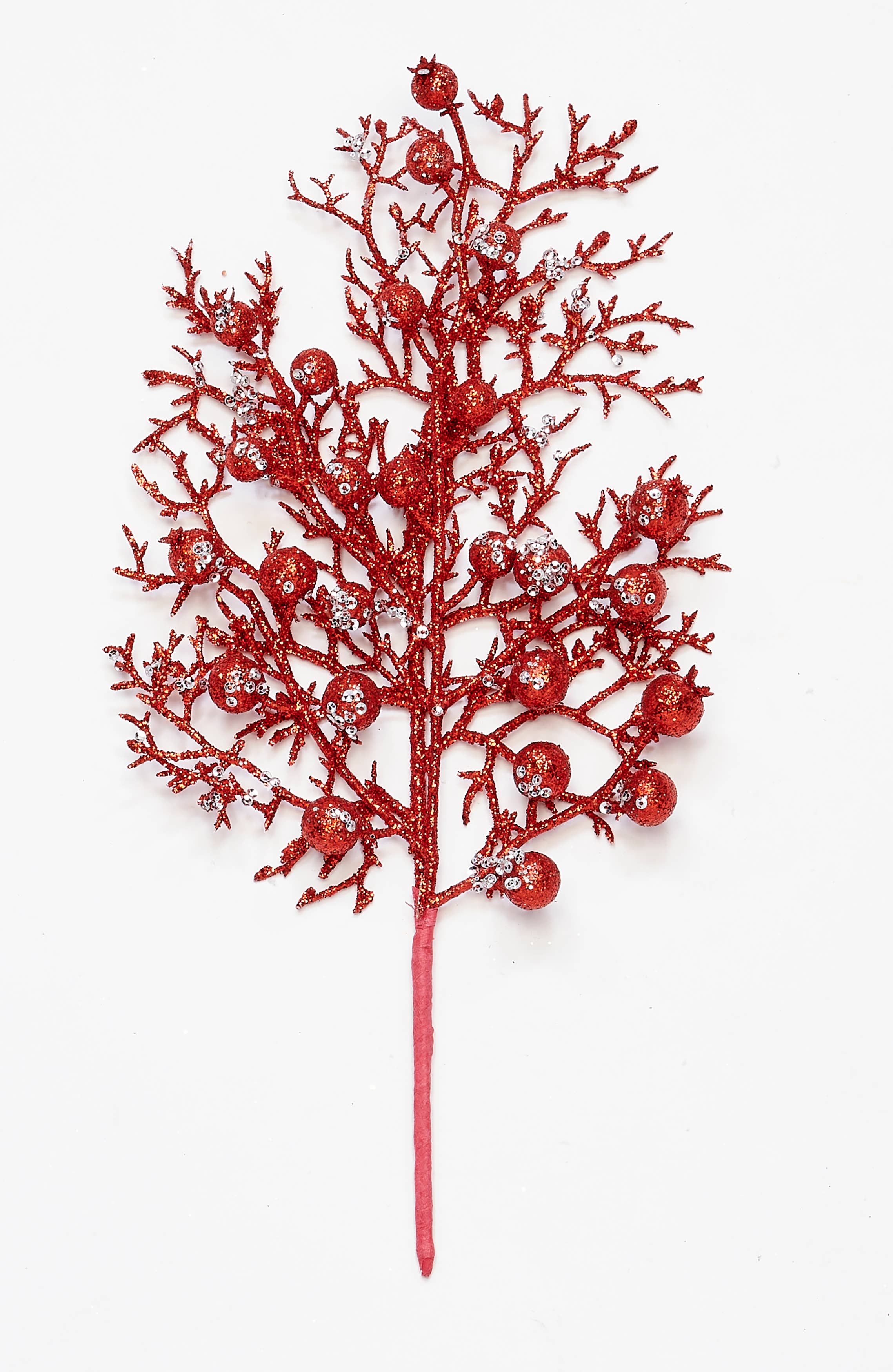 WORTH IMPORTS - Wholesale Christmas Decoration - 13" Glittered Berry Pick2