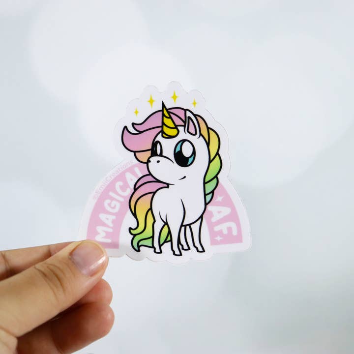 Emii Creations - Wholesale Sticker - Magical AF Unicorn Vinyl Sticker
