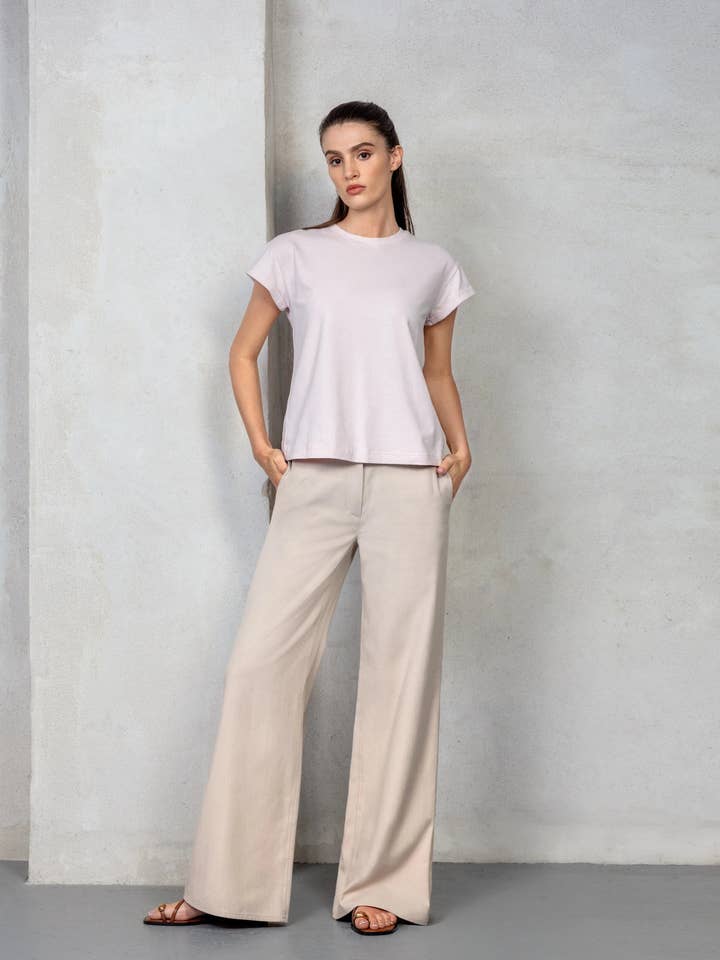 T-Shirt mit hochgekrempelten Ärmeln für den Großhandel von Spoon