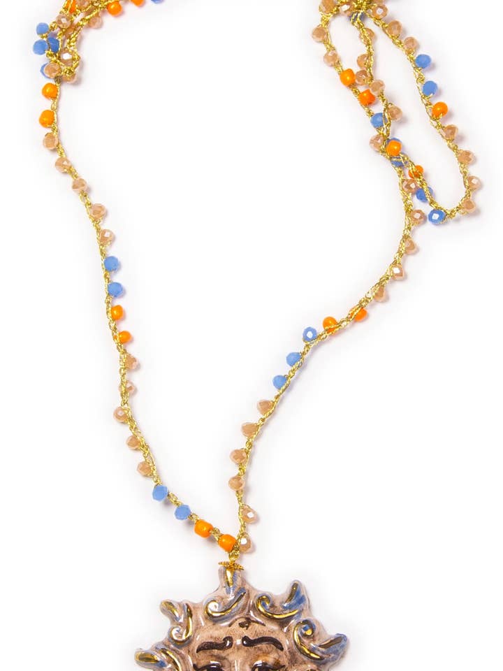 Collana lunga Sole in ceramica per la vendita all'ingrosso da parte di CASHFANA