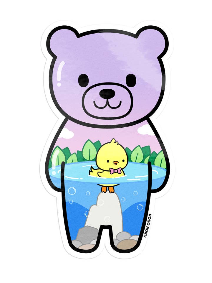 Grow Bears Vinylaufkleber „Buttercream Duck“ für den Großhandel von Robo Roku