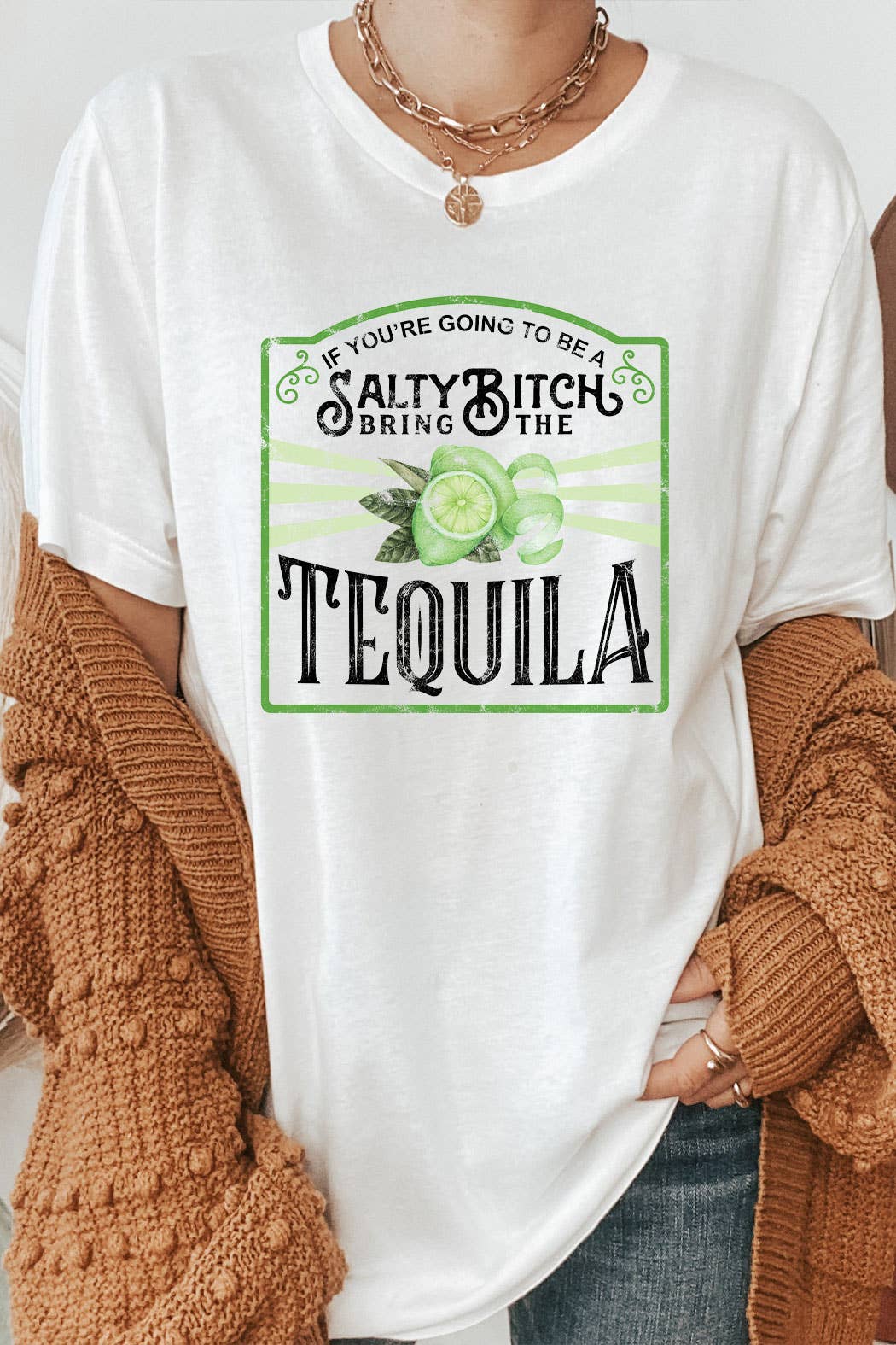 Kissed Apparel - Wholesale Screen Printed T-Shirt - Women's - If you are going to be Salty Bitch Bring Tequila Graphic Tee4