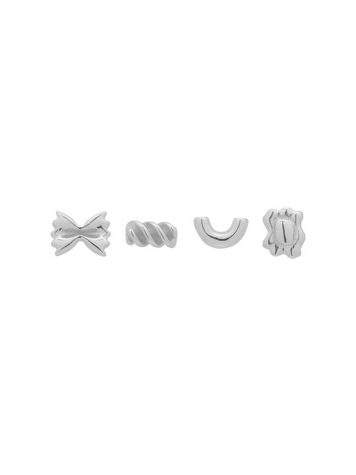 Pasta Shapes Earrings Set - Sterling Silver for wholesale by S-kin Studio Jewelry