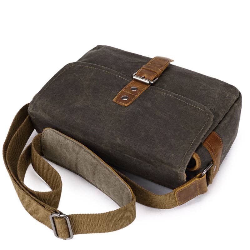 RockCow Leather Studio - Wholesale Crossbody Bag - Unisex - Photographic Hunter Camera Bag Canvas DSLR Camera Bag Vintage Crossbody Messenger Bag 88169
