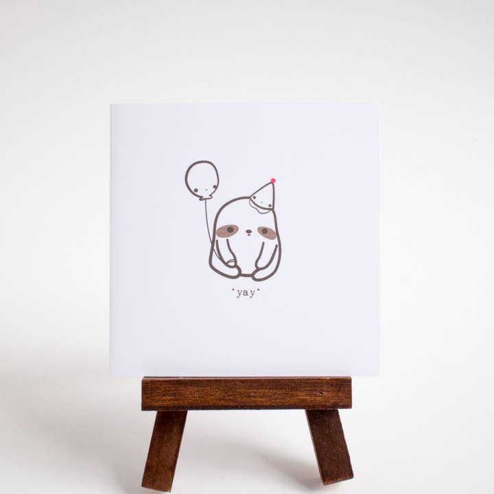 Tarjeta de felicitación Yay sloth para venta al por mayor de Mohu