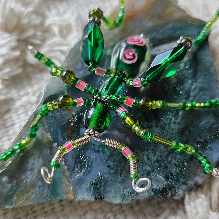 Jungle Relics - Wholesale Sculpture - Jeweled Insect and Creature Art: Small Stone and Bead Sculptures on Semi-Precious Stone1
