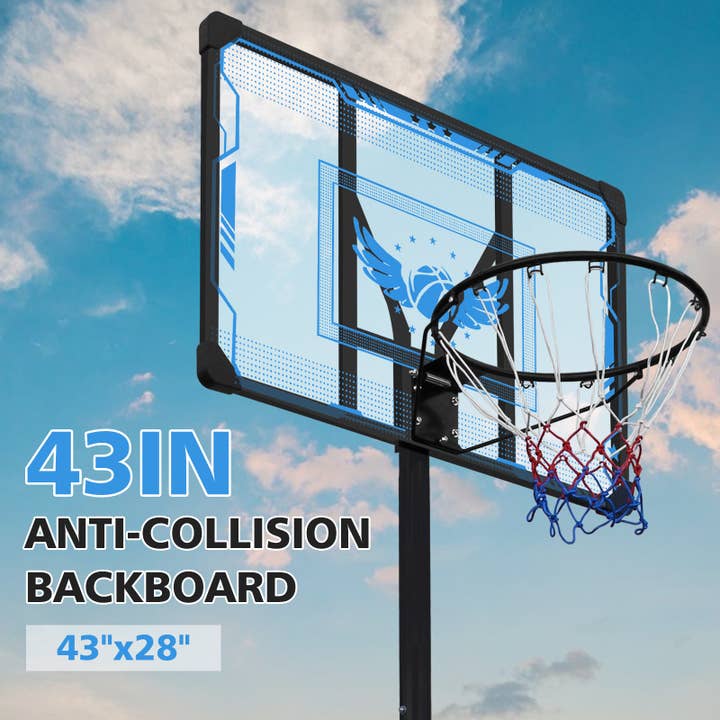 39F Inc. - Wholesale Sporting Accessories - Adjustable Basketball Hoop, 4.74-10 FT, Portable Stand1