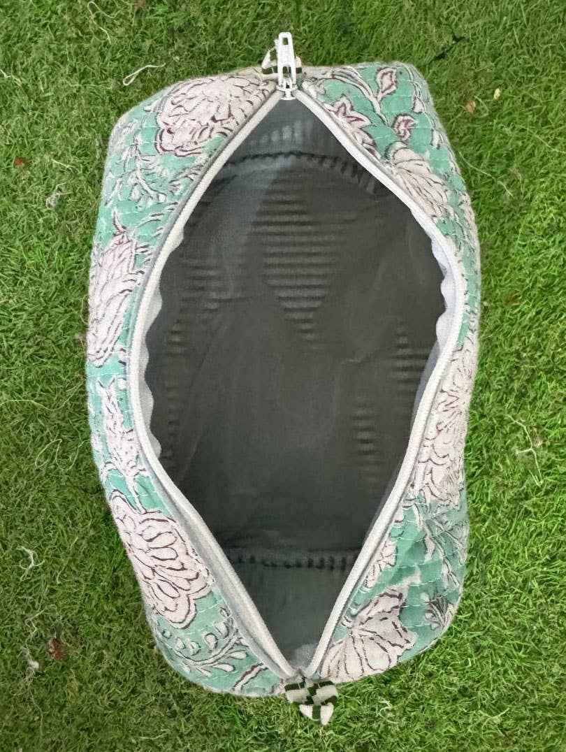 GYPSY STUDIO - Wholesale Makeup/Cosmetic Bag - Stylish Cosmetic Bag Zipper Pouch Block Printed Toiletry Bag5