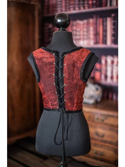 Costurero Real - Wholesale Corset - Women's - Red Velvet Corset bodice, Tapestry fabric Victorian Gothic6