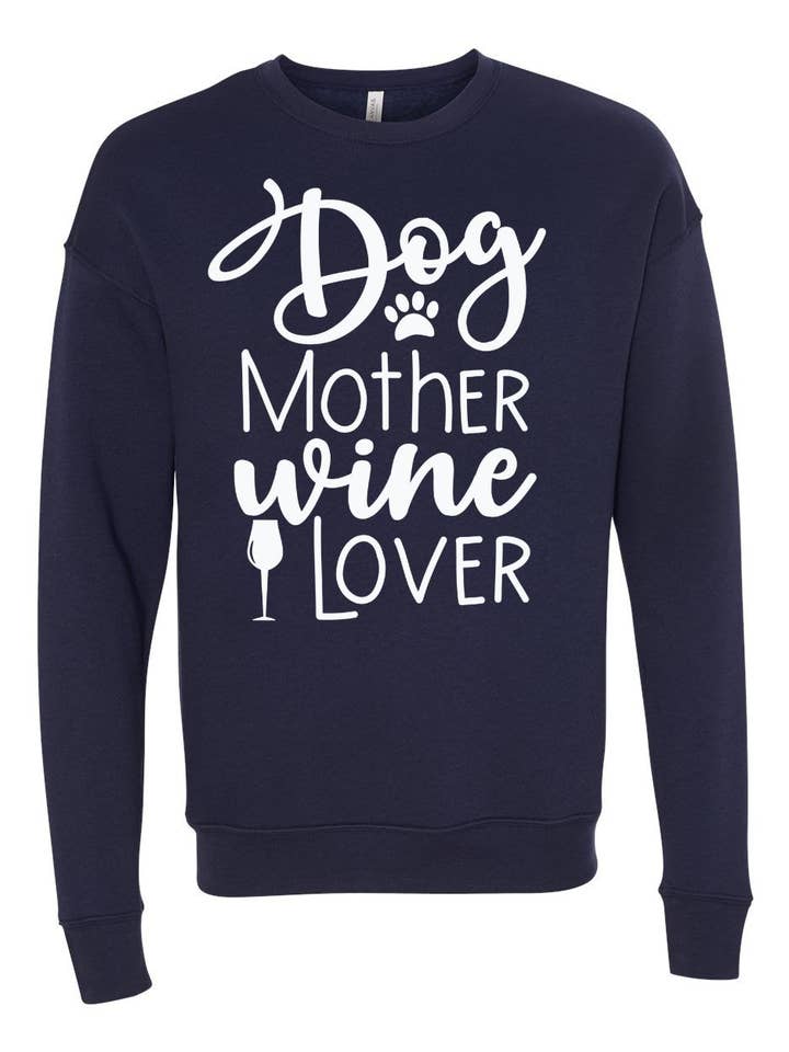 Hund Moder Vin Lover Sweatshirt for engroshandel hos Lifestyles Sports