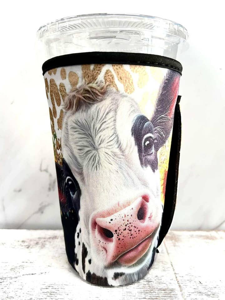 20 OZ Hey Girl Hey Cow Insulated Cup Cover Sip Sleeve Fits 20-32 OZ Cups for wholesale by Sip Sleeves ~ Insulated Cup Sleeves and Drink Accessories